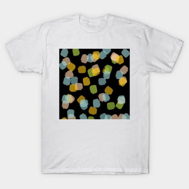 Paint Squares Black T-Shirt by BlakCircleGirl